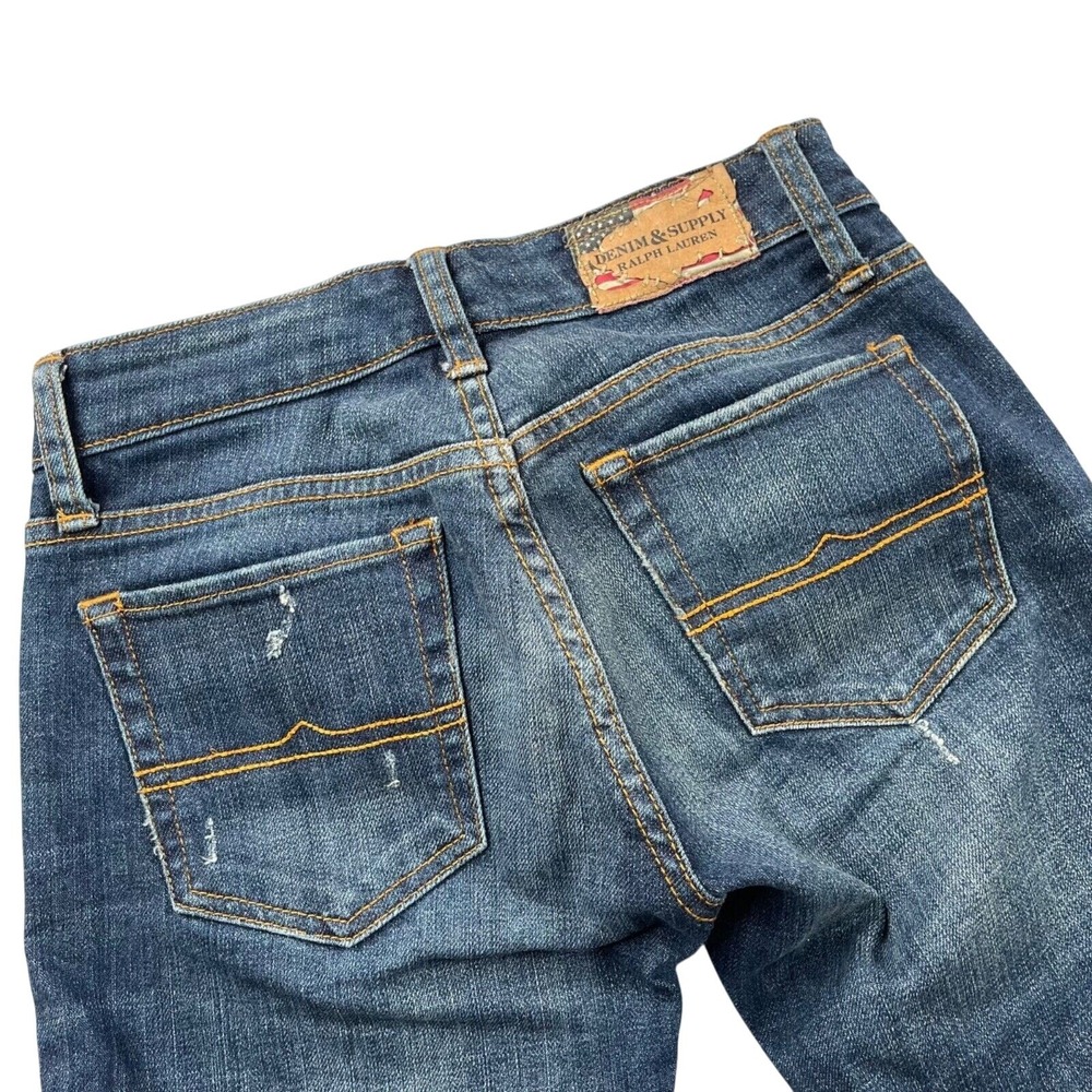 Denim & Supply Ralph Lauren Jeans Womens 25/30 Dark Wash Distressed Straight Leg